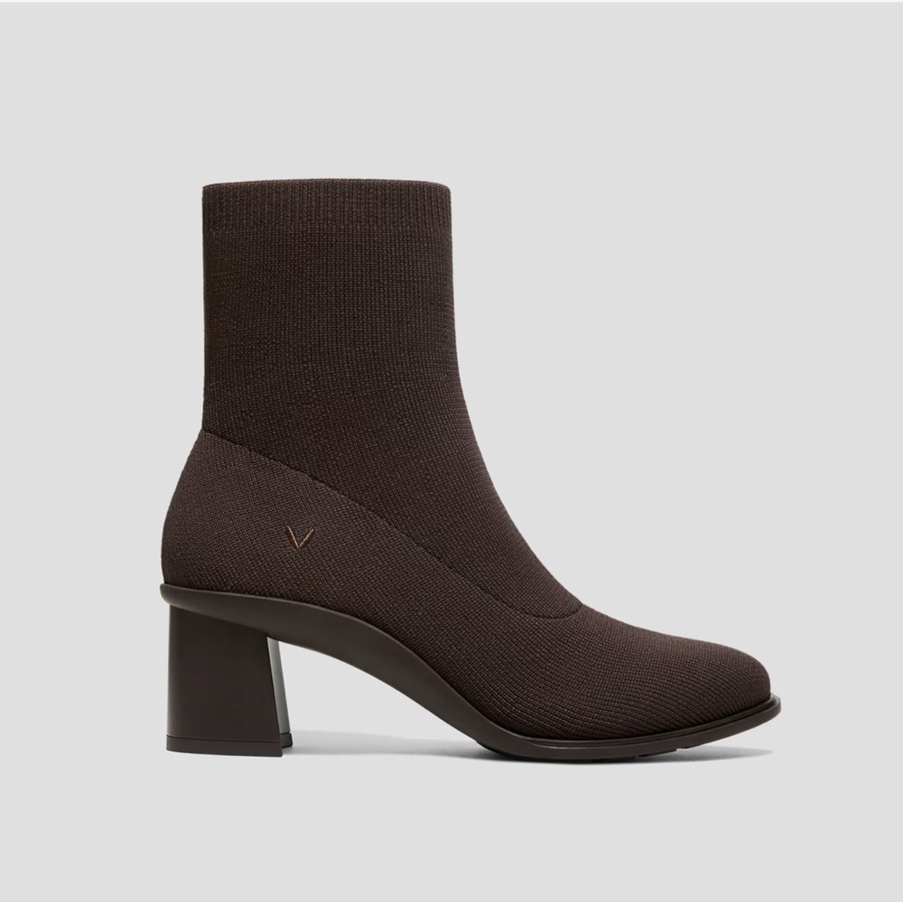 VIVAIA Almond-Toe Running Heel Boots (Amanda) SZ 8  dark chocolate brown - Picture 2 of 16